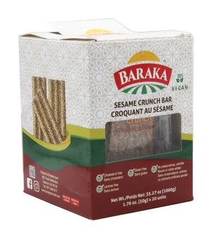 Sesame Crunch Bar "Baraka" (50g x 20) x 4